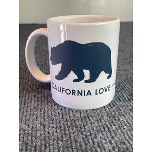California Love Bear Made by HF Coors Coffee Mug White  Blue  USA Union Label